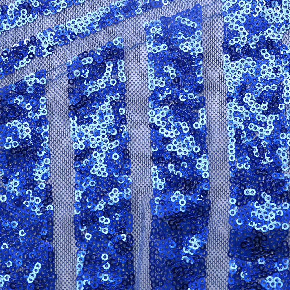 Luolandi Grey Blue Sequins V-Neck Spaghetti Straps Prom Dress With Slit Sparkly