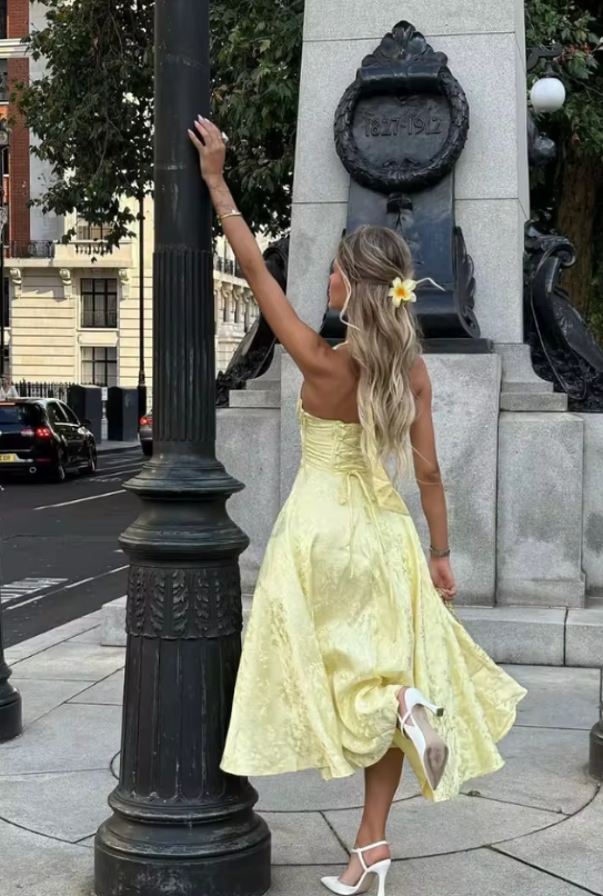 Luolandi Sexy A Line Halter Prom Dress Charming Evening Party Dress Summer Holiday Dress