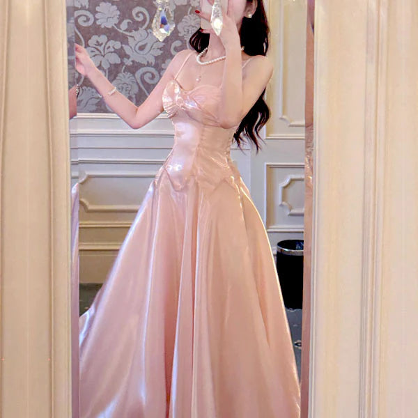 Luolandi Sweetheart A Line Spaghetti Straps Sleeveless Formal Prom Dress Lovely Party Evening Gown