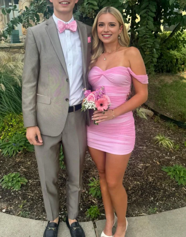 Luolandi Sweetheart Sheath Off Shoulder Short Prom Dress Cute Homecoming Dress Lovely Graduation Dress Mini Birthday Party Dress