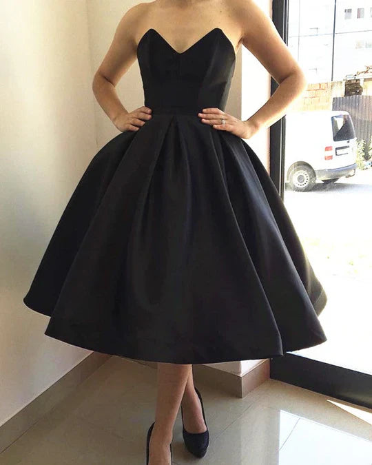 Luolandi Tea long satin V-neck Homecoming dress Off Shoulder Sexy Party Dress