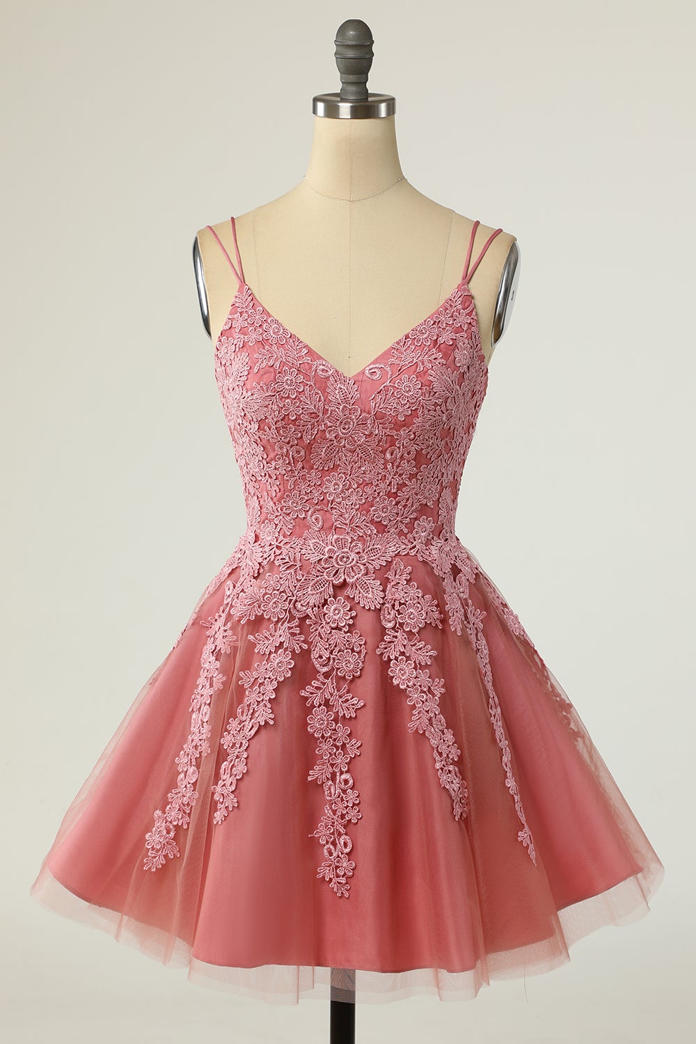 Luolandi Tulle V Neck A Line Homecoming Dresses With Applique And Sash Beautiful