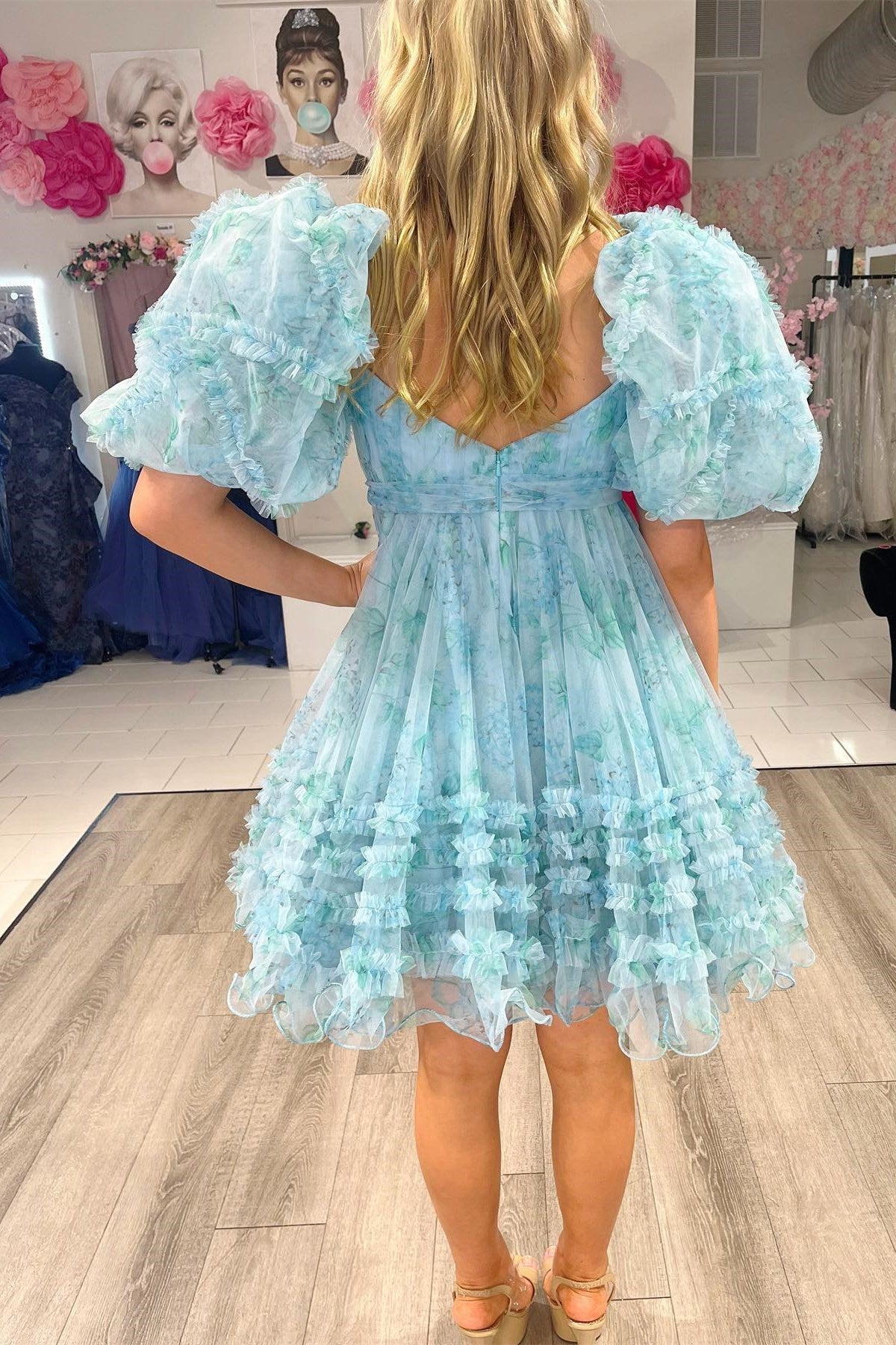 Luolandi Unique Short Layered Tulle Sweetheart Neck Short Cocktail Dress Homecoming Dresses Sexy