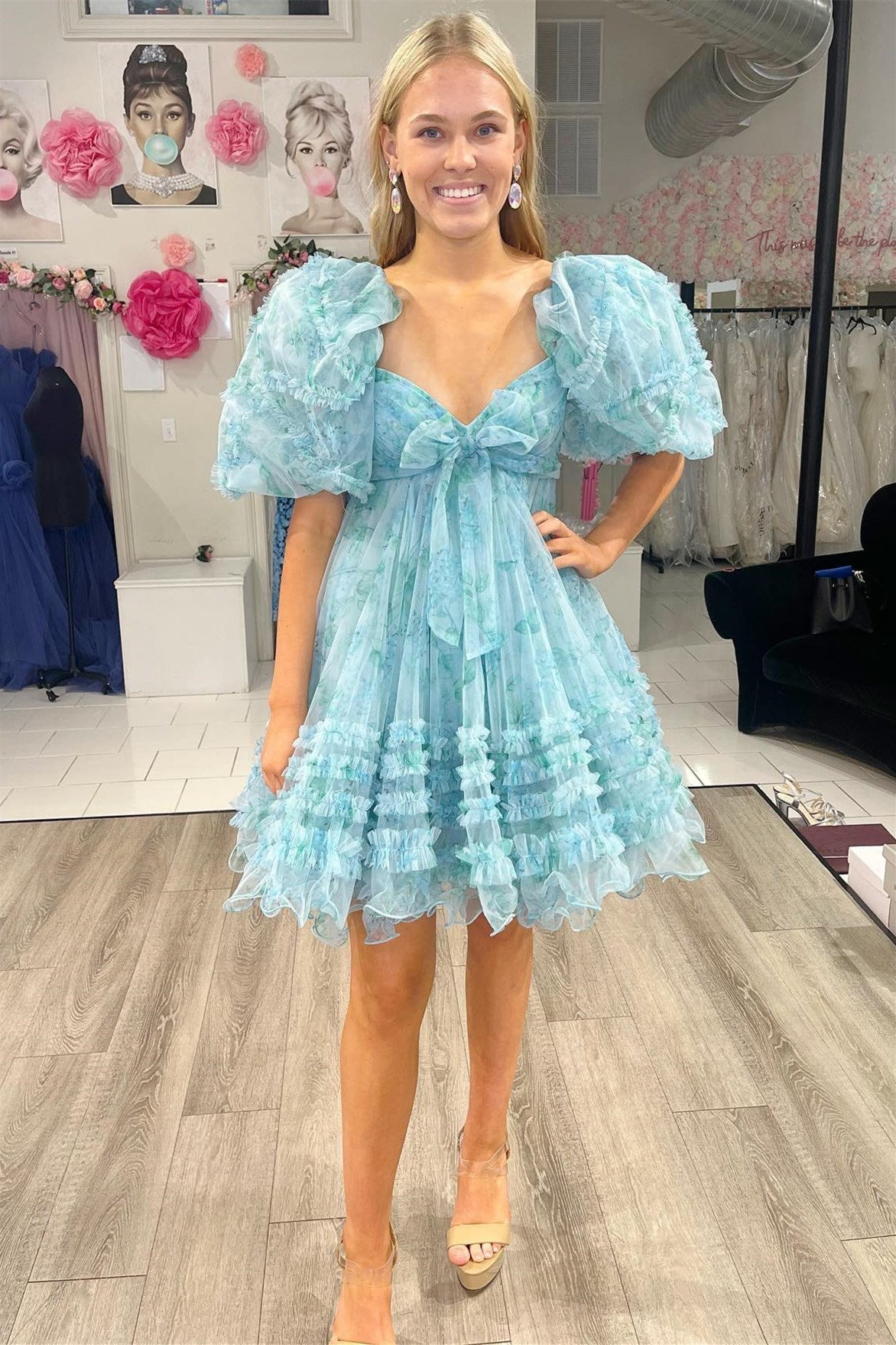 Luolandi Unique Short Layered Tulle Sweetheart Neck Short Cocktail Dress Homecoming Dresses Sexy