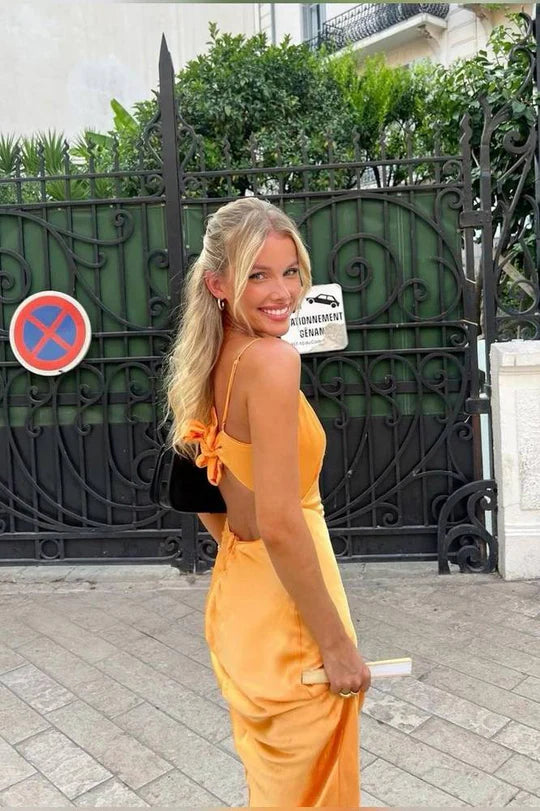 Luolandi Sexy Mermaid Spaghetti Straps Long Prom Dress Elegant Evening Party Dress