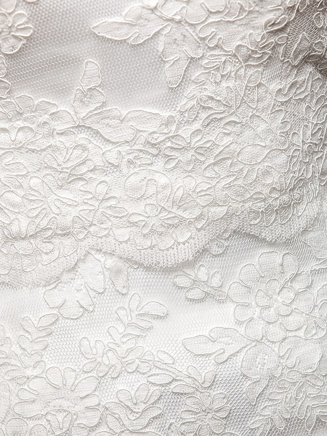 Luolandi Wedding Dresses Halter Neck Lace Regular Straps Open Back with Beading Flower