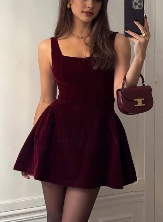 Luolandi Vintage A Line Straps Sleeveless Short Formal Homecoming Dress Classy Summer Birthday Party Dress