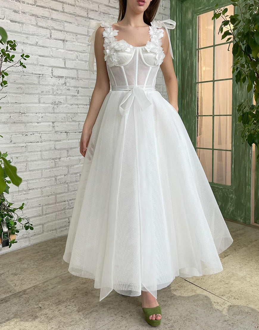 Luolandi Homecoming Dress with Flowers Beautiful Wedding Dress