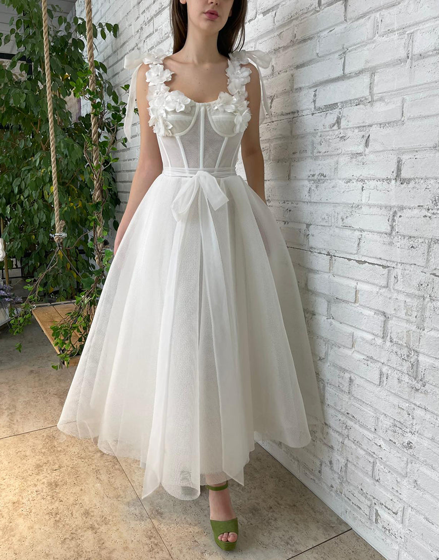 Luolandi Homecoming Dress with Flowers Beautiful Wedding Dress