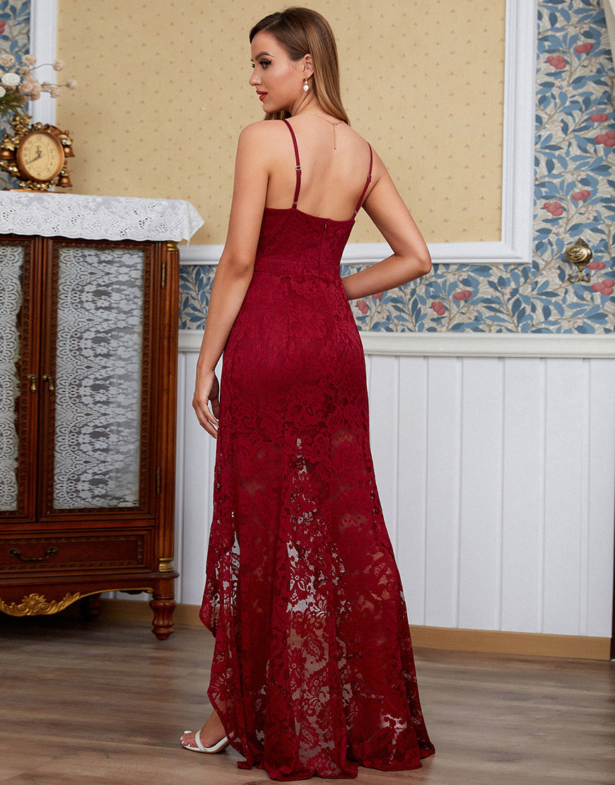 Luolandi Lace Beach Wedding Dress V-neck Floor Length Beautiful Party Dress