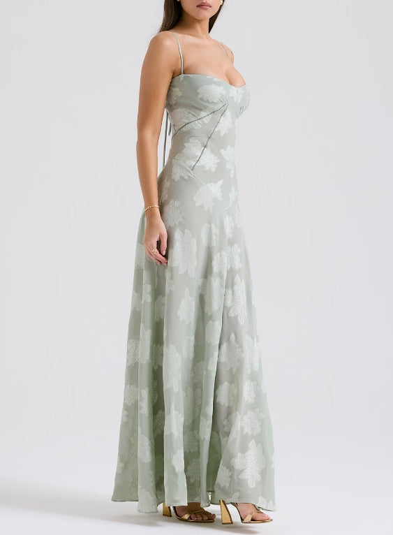 Luolandi Lilac Spaghetti Straps Elegant Long Party Dress Charming Evening Dress Formal Dress