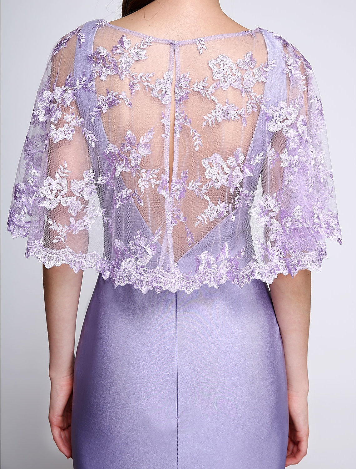 Luolandi Mermaid / Trumpet Bridesmaid Dress V Neck Sleeveless Wrap Included Sweep / Brush Train Jersey