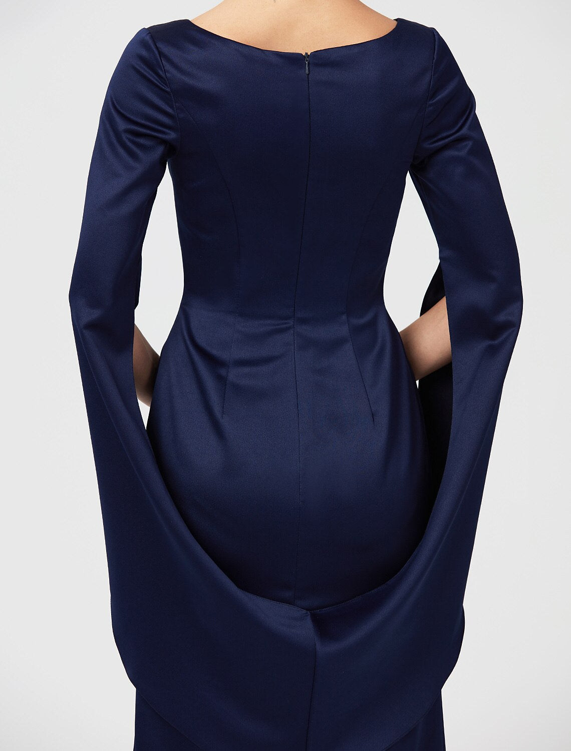 Luolandi Mermaid / Trumpet V Neck Floor Length Polyester Mother of the Bride Dress Pure Color