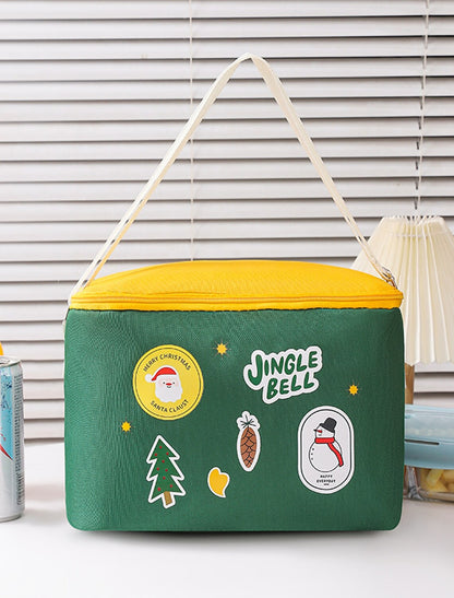 Outdoor Picnic Bag Picnic Basket Lunch Box Bag Outdoor Portable Vegetable Basket Foldable And Thickened Shopping Frame Ice Pack Insulation Bag