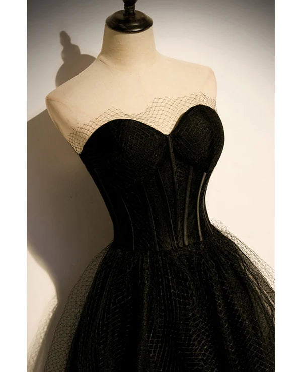 Luolandi Elegant Strapless Sleeveless Prom Dress with A-shaped princess sweetheart backless and ground length evening dress