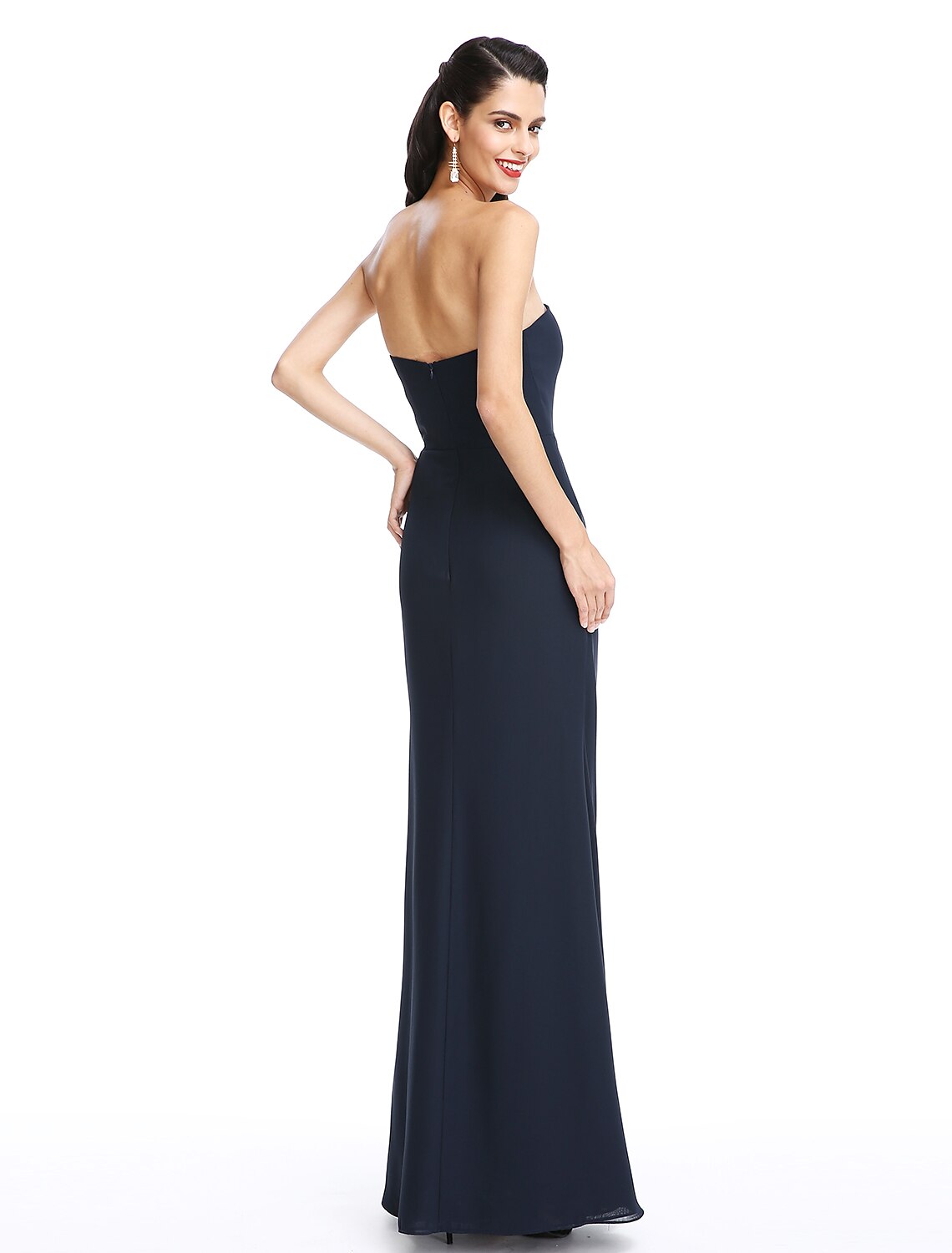 Luolandi A-Line Mother of the Bride Dress Convertible Dress Scoop Neck Floor Length Chiffon Half Sleeve