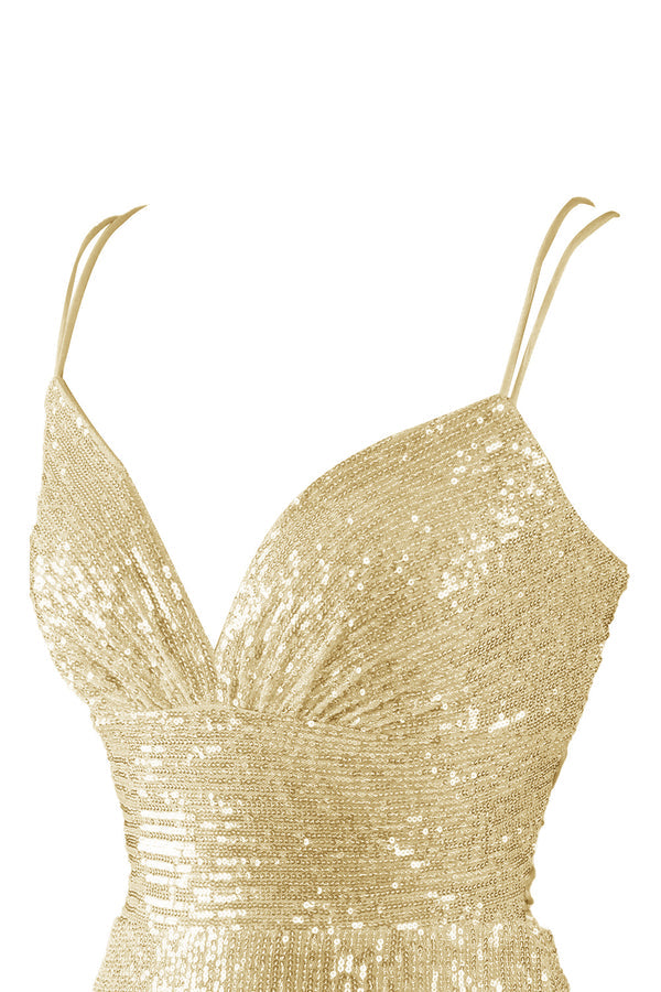 Luolandi Bodycon V Neck Blue Sequins Homecoming Dress Sparkly Party Dress Sexy