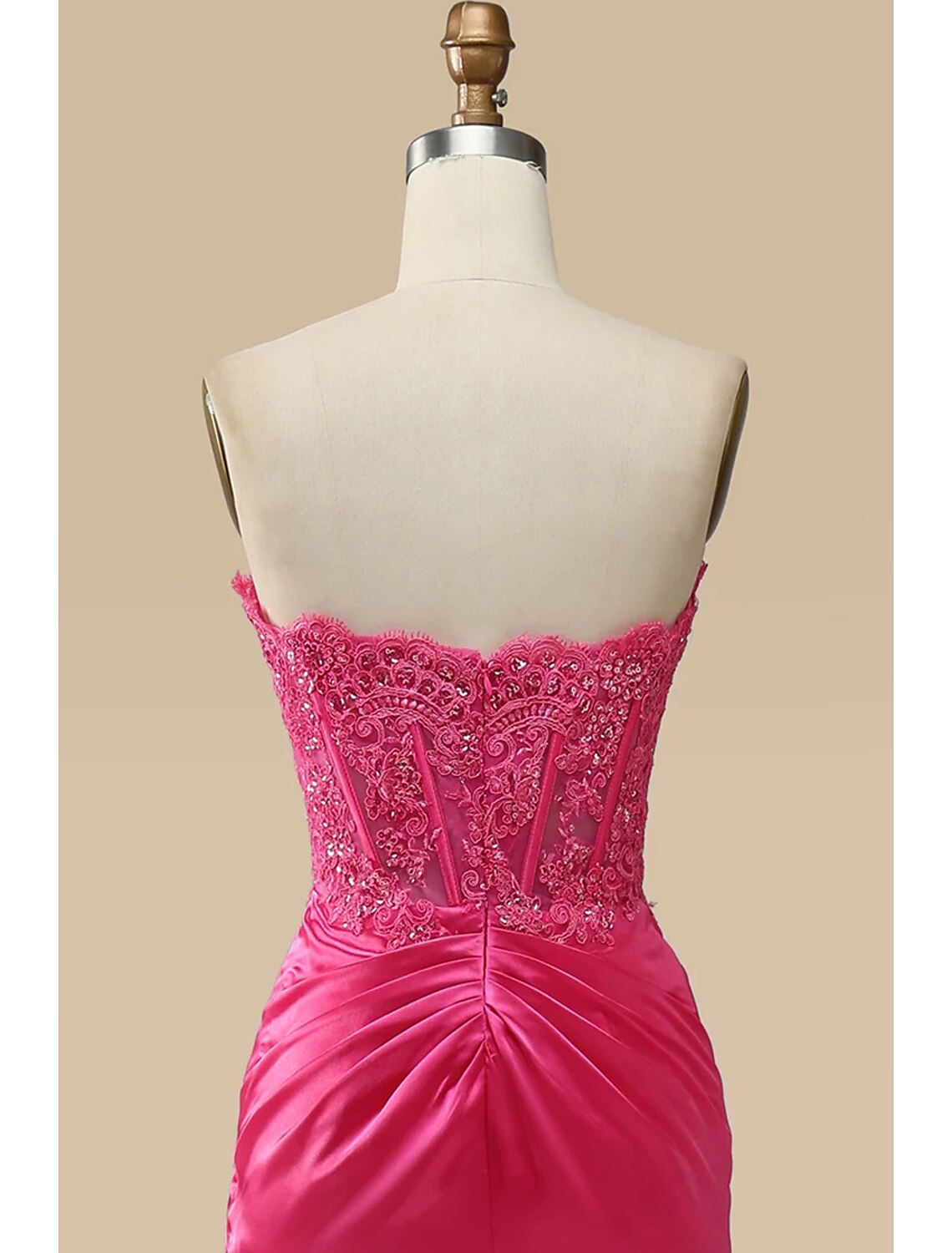 Luolandi Mermaid / Trumpet Prom Dresses Empire Dress Formal Sweep / Brush Train Sleeveless Sweetheart Charmeuse