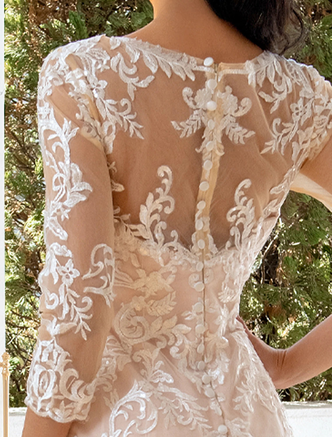 Luolandi Engagement Formal Wedding Dresses Mermaid / Trumpet Sweetheart Long Sleeve Sweep / Brush Train Lace Bridal Gowns