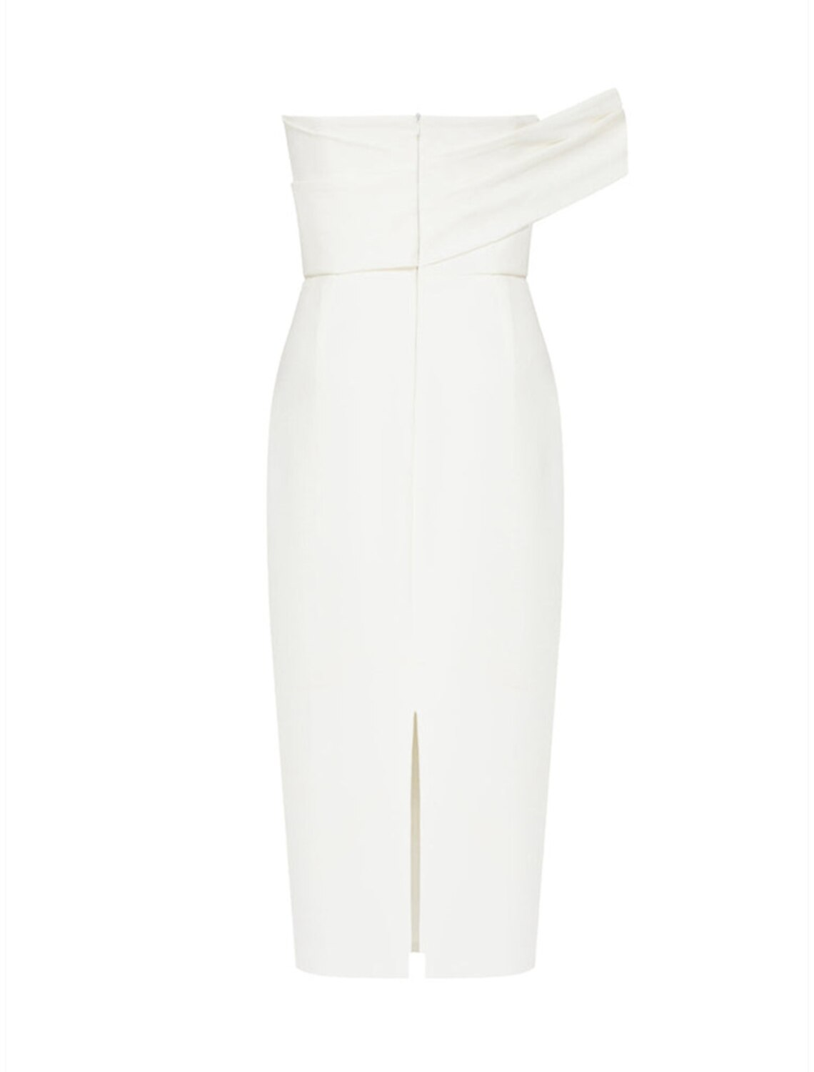 Luolandi Sheath / Column Minimalist Elegant Homecoming Graduation Dress One Shoulder Sleeveless Knee Length Fabric with Slit