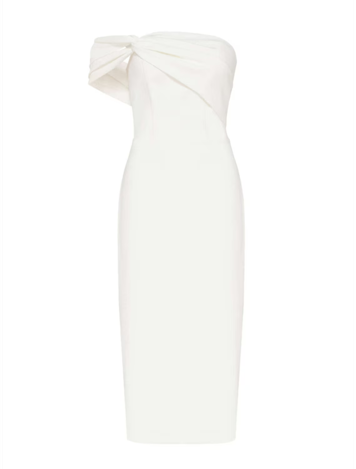 Luolandi Sheath / Column Minimalist Elegant Homecoming Graduation Dress One Shoulder Sleeveless Knee Length Fabric with Slit