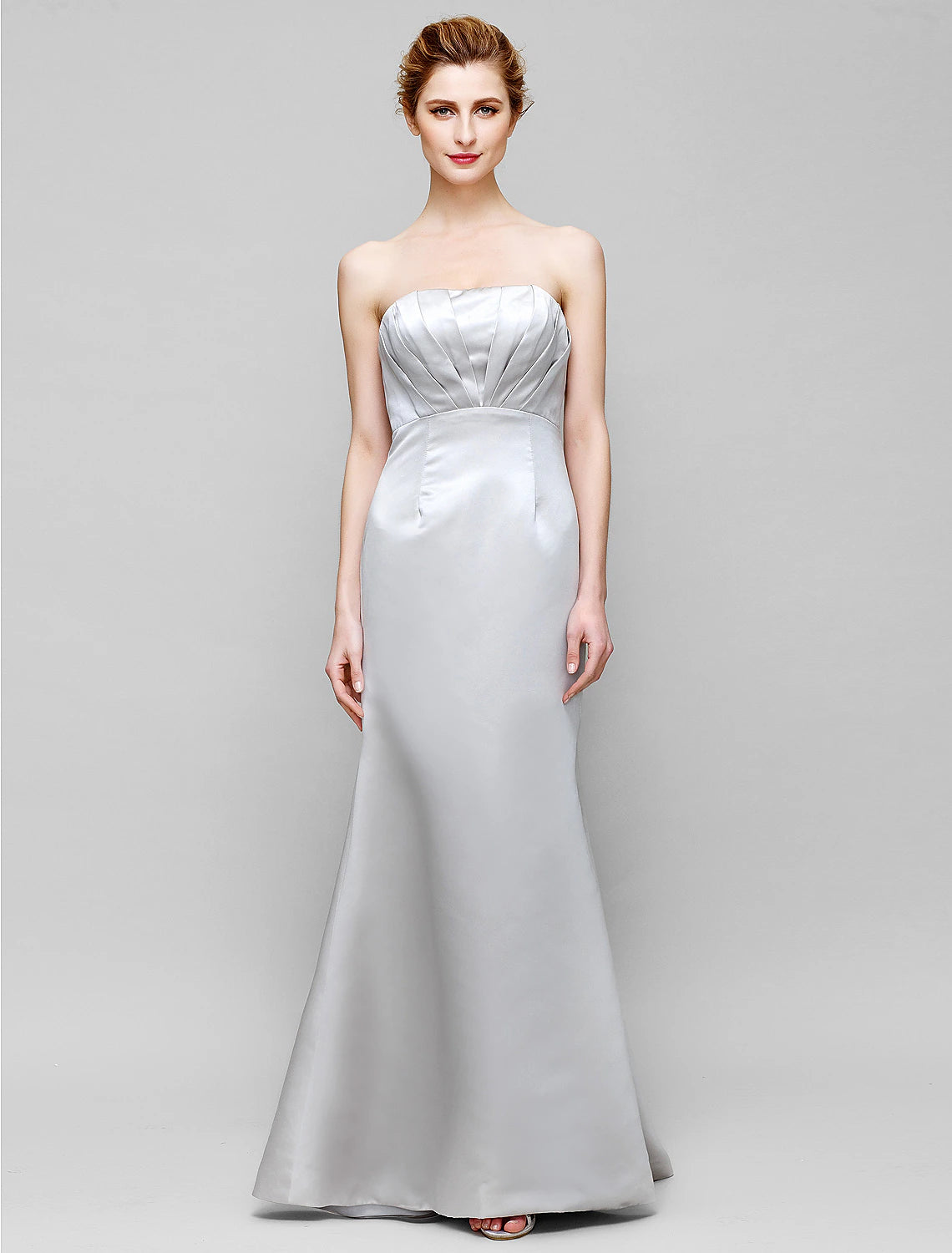 Luolandi Mermaid / Trumpet Mother of the Bride Dress Convertible Dress Strapless Floor Length Satin Lace 3/4 Length Sleeve No with Lace Beading