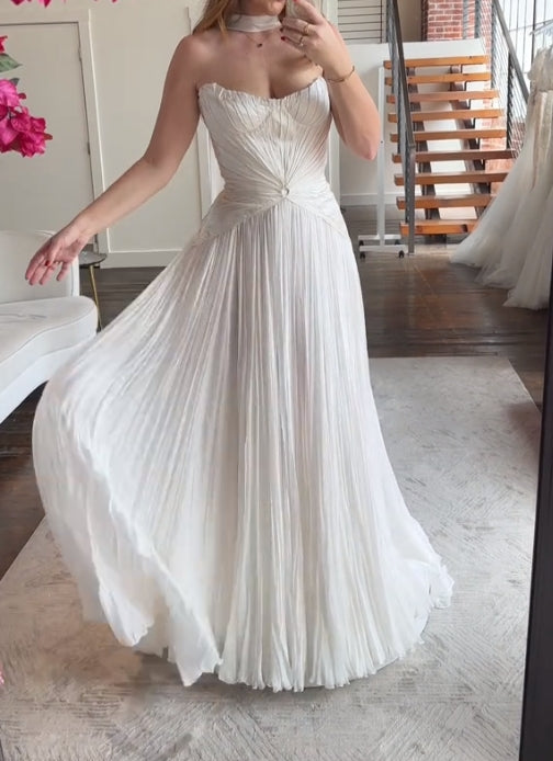 Luolandi Sweatheart A-Line Party Dress Light Wedding Dress Off Shoulder Charming Bridal Gown