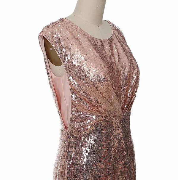 Luolandi Sequin Long Wedding Party Dress Bridesmaid Mother Of The Bride Dress Sparkly Evening Dress