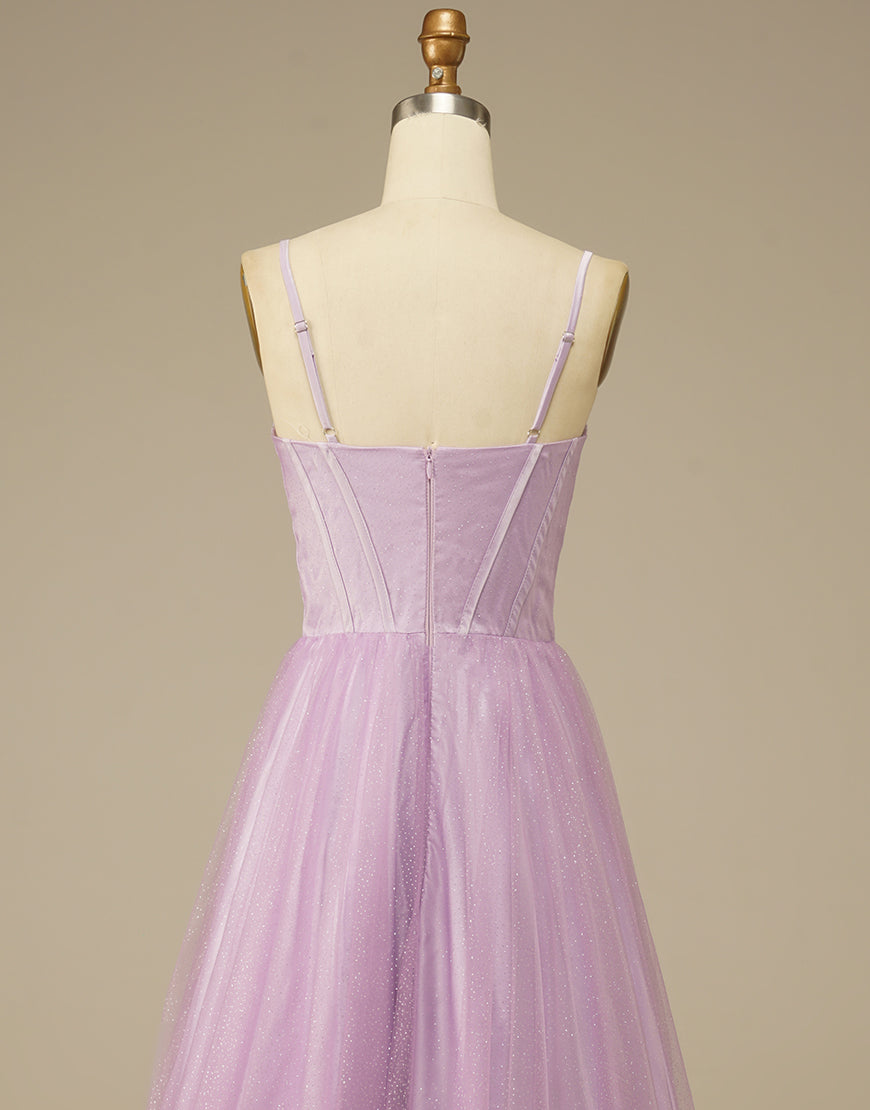 Luolandi Sweetheart Tulle Long Prom Dress Floor Length Beautiful