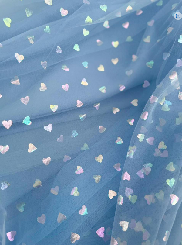 Luolandi Corset Glitter Hearts Above Knee Length Tulle Dress Long Sleeve Beautiful Homecoming Dress