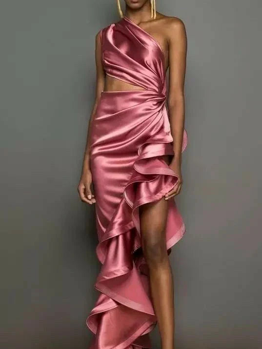 Luolandi Tight/Straight Shoulder to Floor Prom Dress Sexy Evening Dress Party Dress