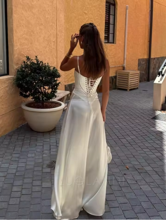 Luolandi Elegant Long Prom Dress Fashion Vacation Dress Charming Evening Party Dress