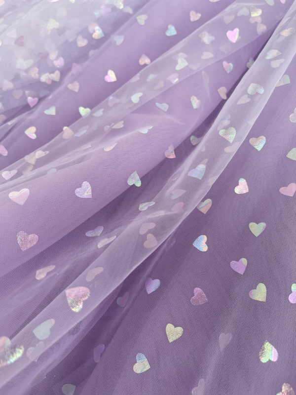 Luolandi Corset Glitter Hearts Above Knee Length Tulle Dress Long Sleeve Beautiful Homecoming Dress