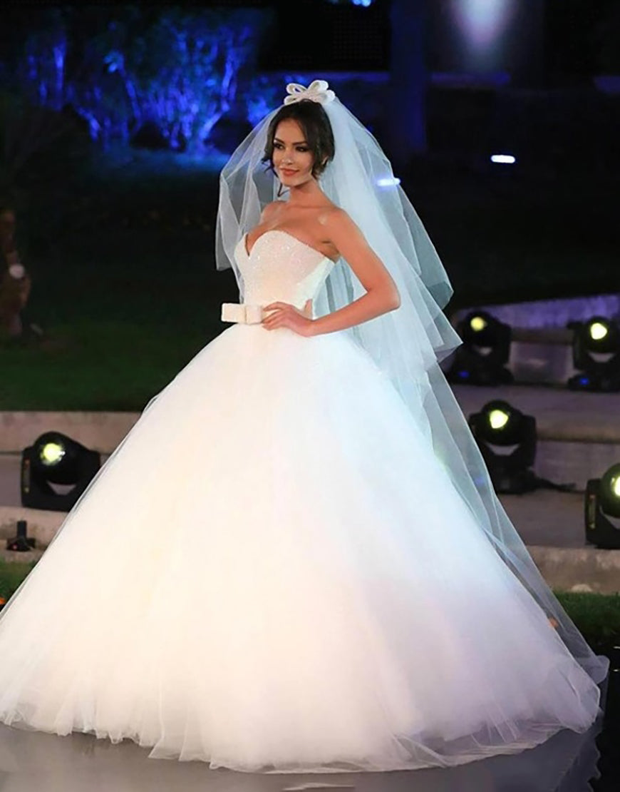 Luolandi A Line Sweetheart Long Bridal Dress Off Shoulder Wedding Dresses