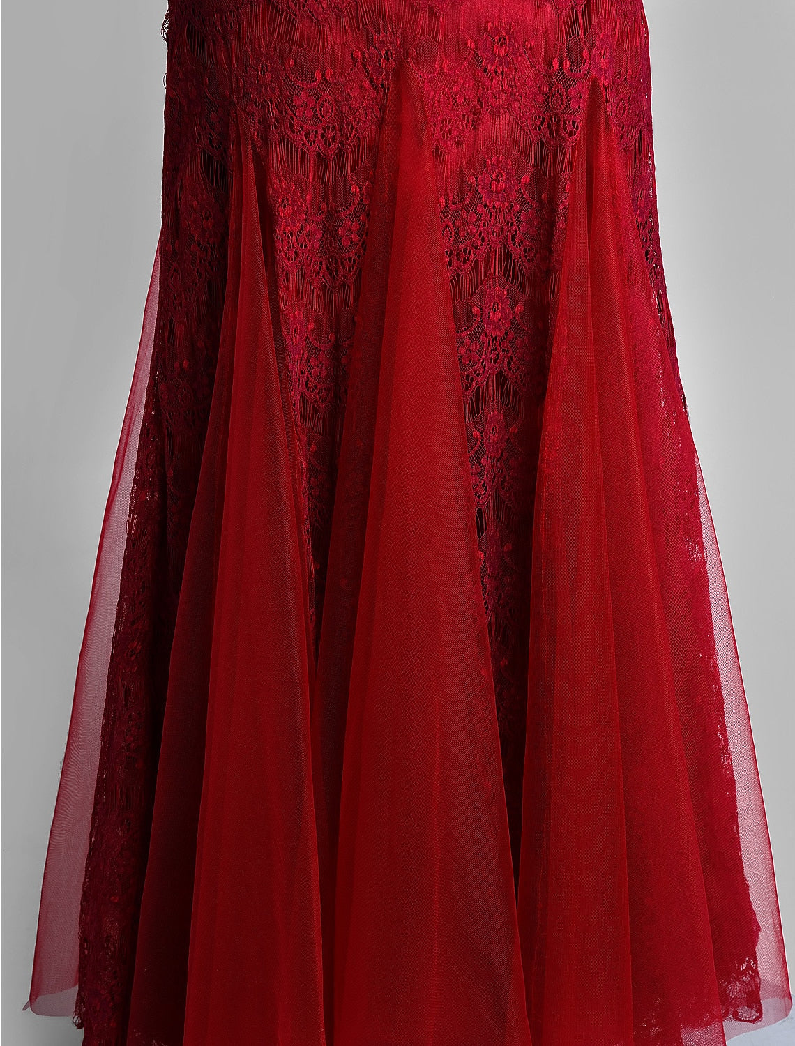 Luolandi Mermaid / Trumpet Mother of the Bride Dress Jewel Neck Ankle Length Lace Tulle Sleeveless No with Lace