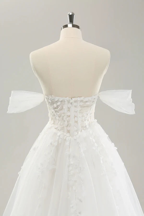 Luolandi Princess style off the shoulder sweeping with decals and trailing lines