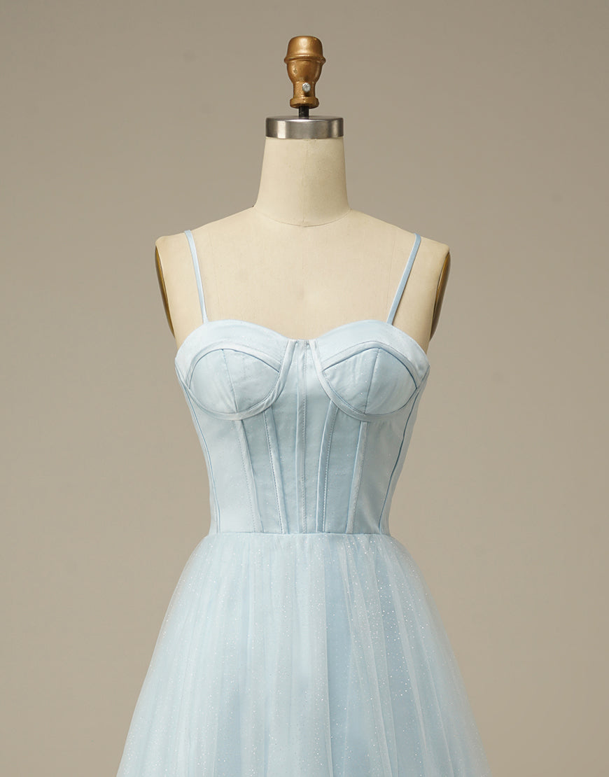 Luolandi Sweetheart Tulle Long Prom Dress Floor Length Beautiful