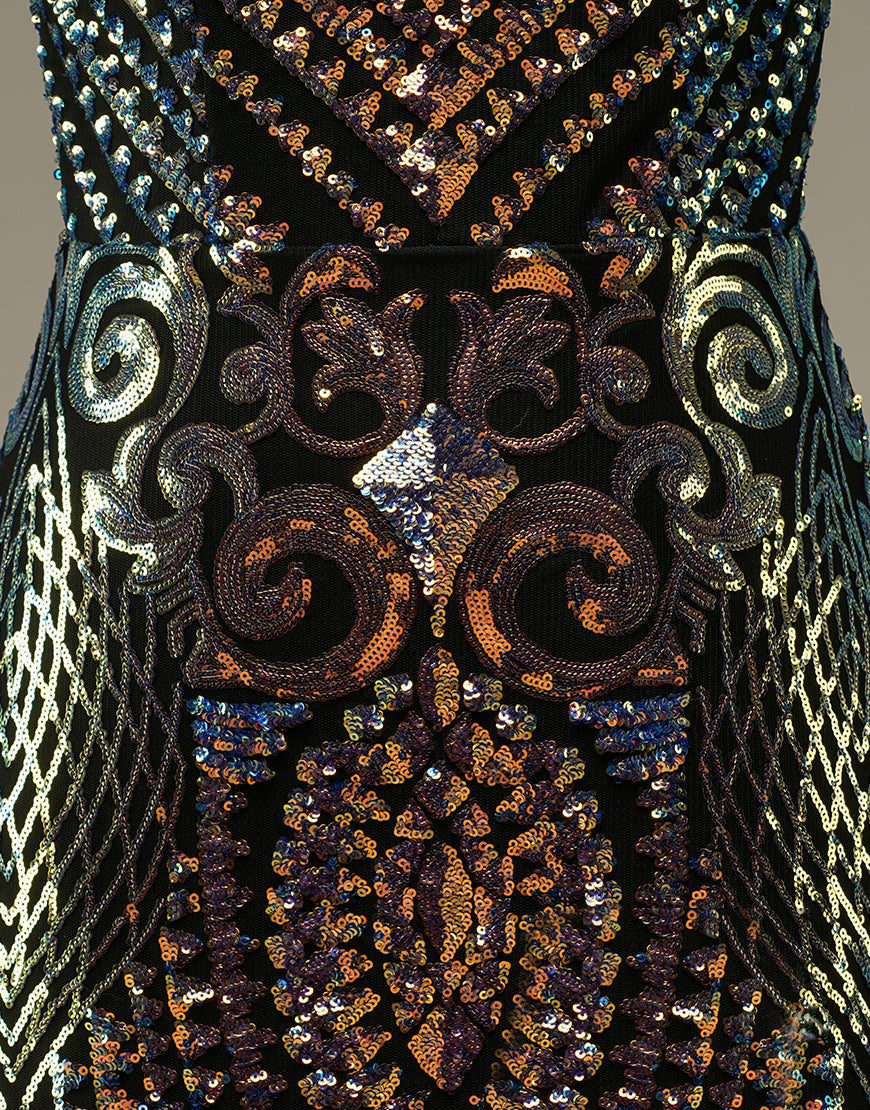 Luolandi Mermaid Glitter Spaghetti Straps V Neck Long Prom Dress Sparkly Evening Dresses