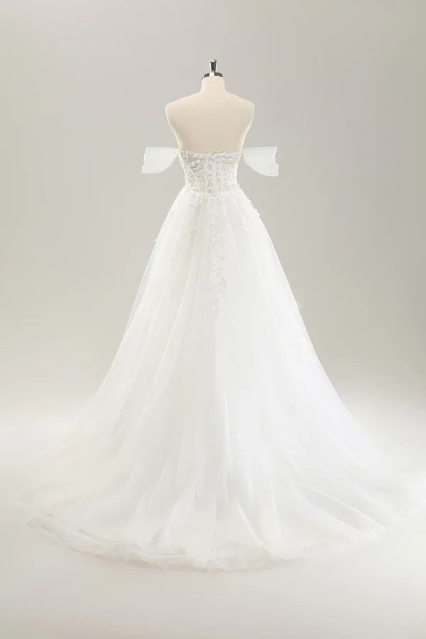 Luolandi Princess style off the shoulder sweeping with decals and trailing lines