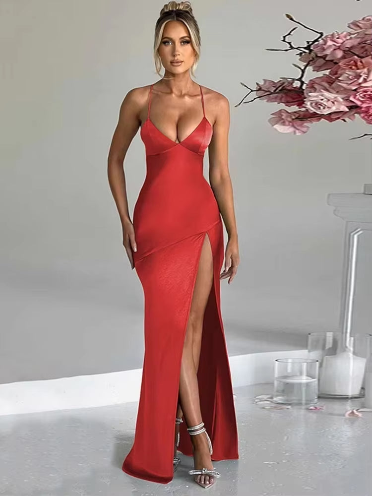 Luolandi Sexy Dress Women Bodycon Long Summer Dress Mermaid Elegant NightClub Party Dresses Formal Dress