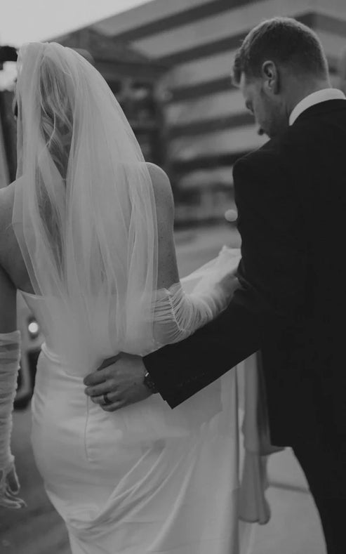 Luolandi Mermaid Sexy Detachable Straps Elegant Satin Classic Trailing Wedding Dress Without Gloves