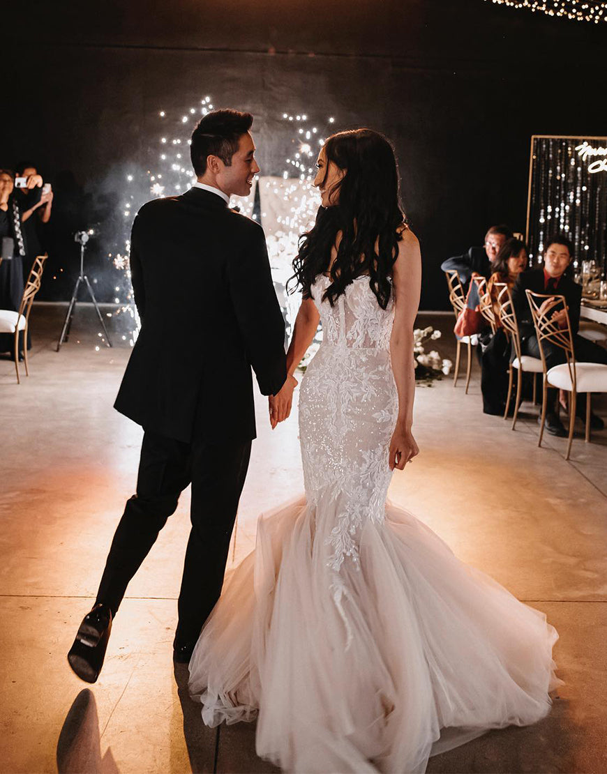 Luolandi Sweetheart Mermaid Wedding Dress Off Shoulder Floor Length Beautiful