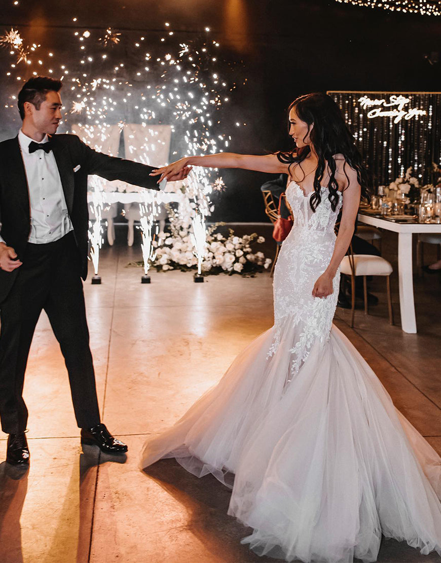 Luolandi Sweetheart Mermaid Wedding Dress Off Shoulder Floor Length Beautiful