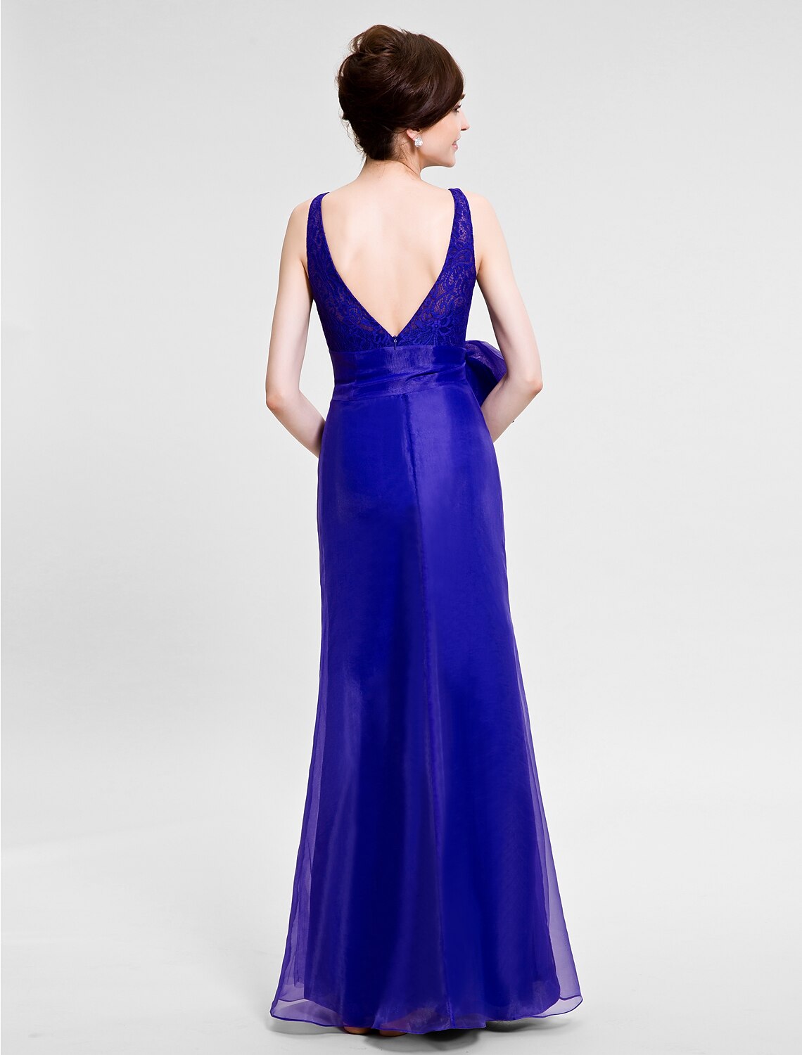 Luolandi Mermaid / Trumpet Mother of the Bride Dress Beautiful Back Bateau Neck Floor Length Sleeveless