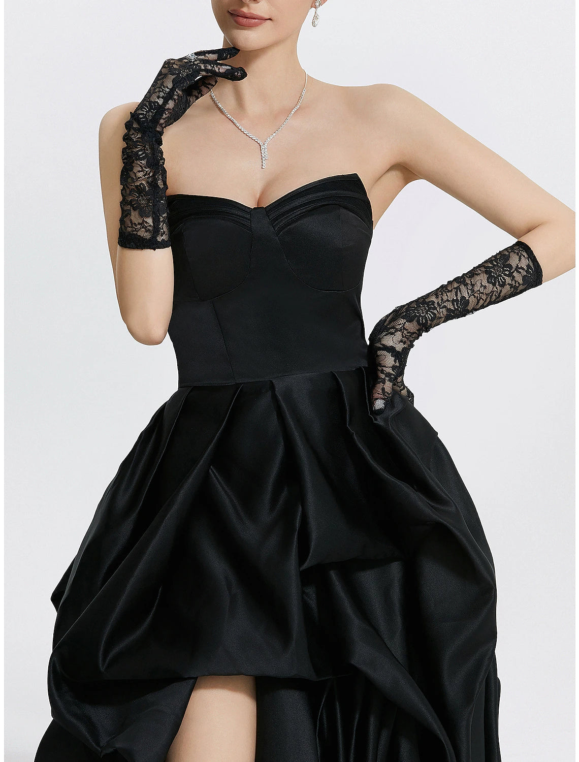 Luolandi A-Line Evening Gown Vintage Dress Carnival Masquerade Sweep / Brush Train Sleeveless Sweetheart Prom Dress No With Gloves