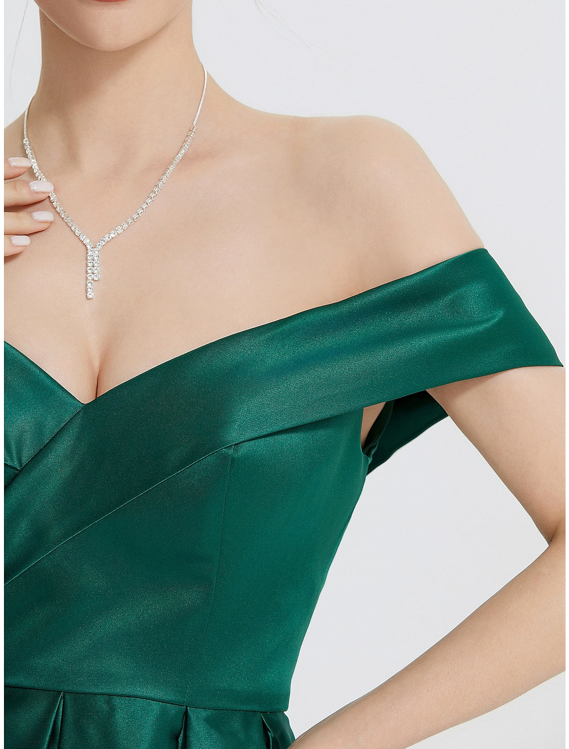 Luolandi A-Line Evening Gown Elegant Dress Formal Prom Floor Length Sleeveless Sweetheart Satin