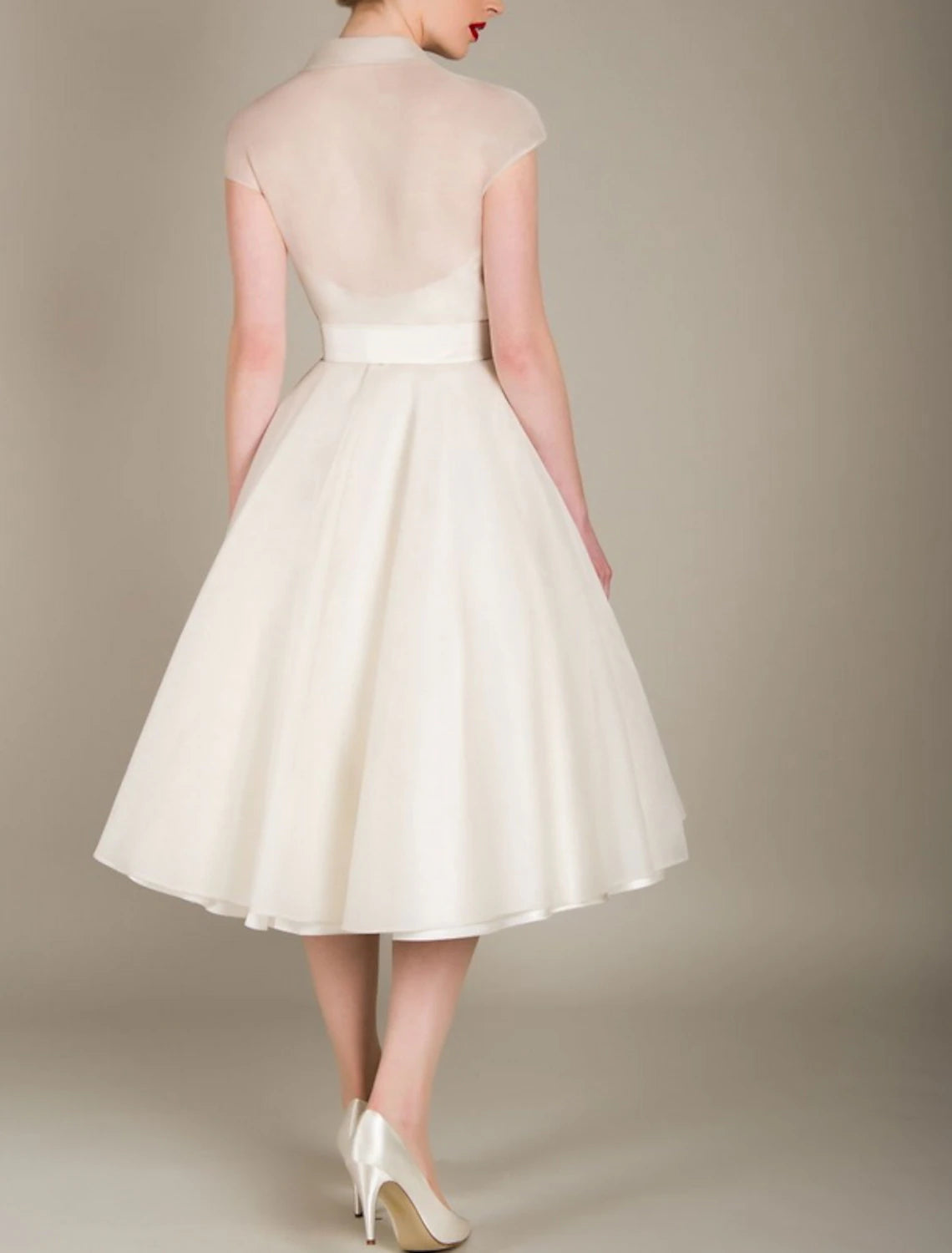 Luolandi A-Line Cocktail Dresses 1950s Dress Graduation Cocktail Party Knee Length Sleeveless V Neck Wednesday Addams Family Tulle with Sash