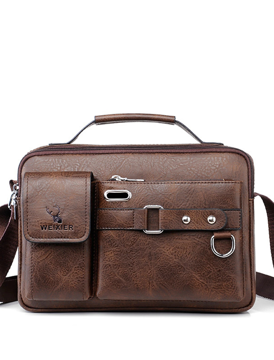 Men Shoulder Bag Business Crossbody Messenger Bag for 10.4 iPad PU Leather Business Handbags Men Messenger Bags Fashion Man Crossbody Bag