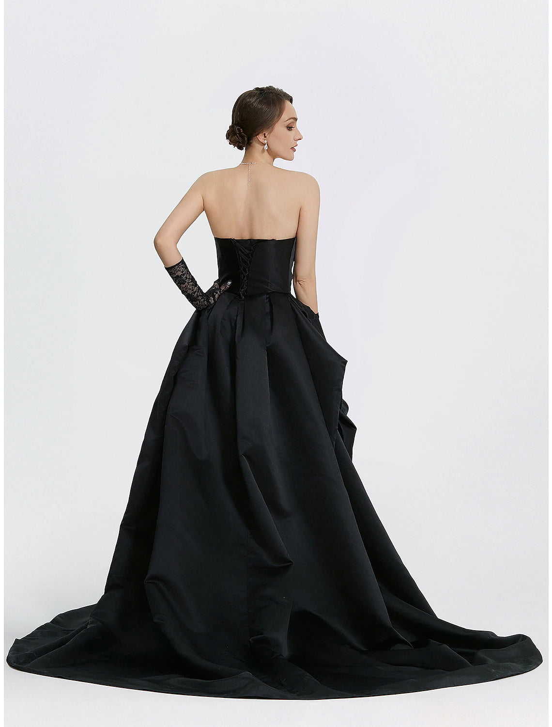 Luolandi A-Line Evening Gown Vintage Dress Carnival Masquerade Sweep / Brush Train Sleeveless Sweetheart Prom Dress No With Gloves