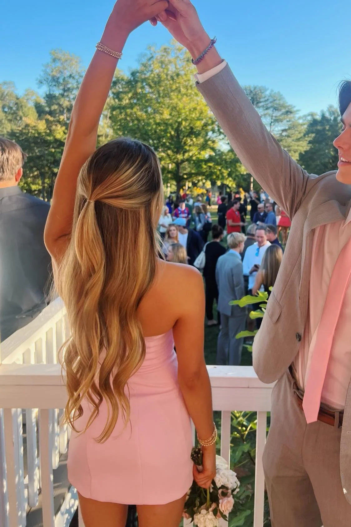 Luolandi Sweetheart Sheath Stapless Short Prom Dress With Flowers Charming Homecoming Dress Lovely Graduation Dress Mini Birthday Party Dress